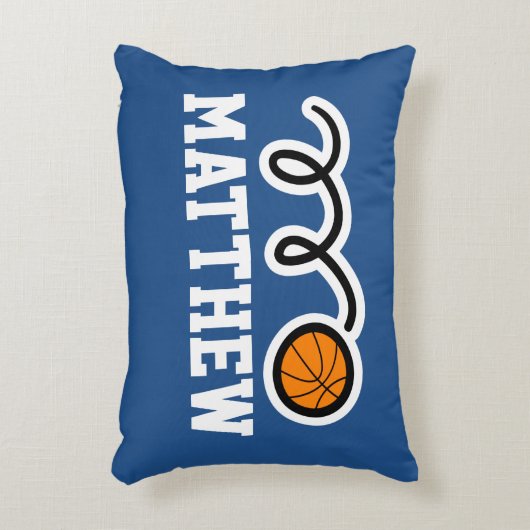 Gepersonaliseerd kinder kussen met schattig basket (Voorkant(Verticaal))