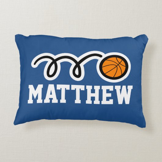 Gepersonaliseerd kinder kussen met schattig basket (Achterkant)