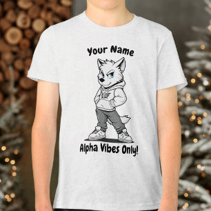 Gepersonaliseerd Kinder T-shirt - Alpha Vibes Only