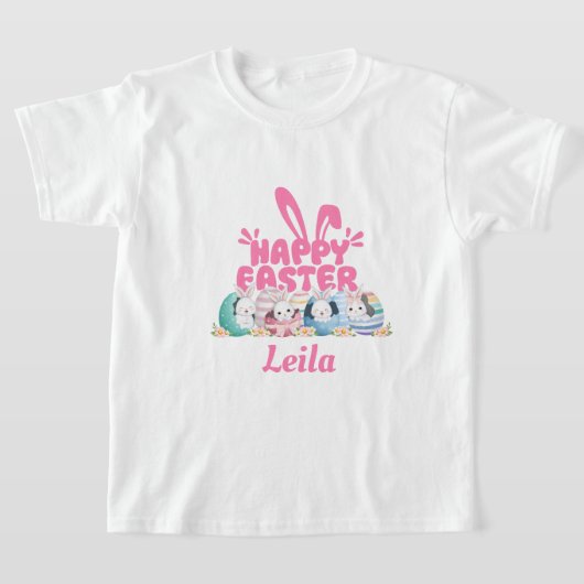 Gepersonaliseerd Kinder T-shirt met paasthema (Laagn)