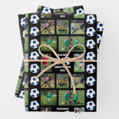 Gepersonaliseerd Kinder Voetbal Fotoalbum Inpakpapier Vel (In situ)