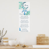 Gepersonaliseerd kinderdroomvanger gedicht poster (Keuken)