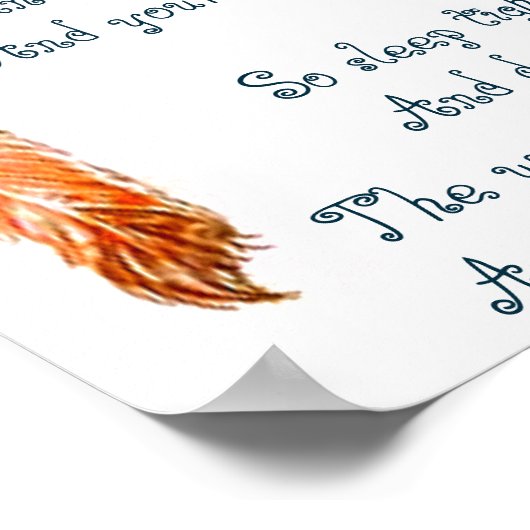 Gepersonaliseerd kinderdroomvanger gedicht poster (Hoek)