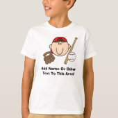 Gepersonaliseerd Kinderen T-shirt van Baseball Pla (Voorkant)