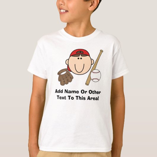 Gepersonaliseerd Kinderen T-shirt van Baseball Pla (Voorkant)