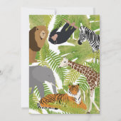 Gepersonaliseerd Kinderen van Cute Oerwoud Animals Kaart (Achterkant)