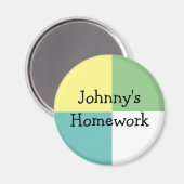 Gepersonaliseerd kinderhuiswerk of kunst magneet (Voorkant / Achterkant)