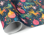 Gepersonaliseerd kinderlijk kerstcadeau wrap papie cadeaupapier (Rol Hoek)