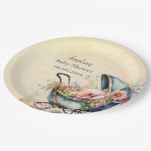 Gepersonaliseerd kinderwagen Baby shower Papieren Bordje (Gekanteld)