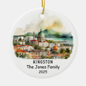 Gepersonaliseerd Kingston Ornament, Jamaica Keramisch Ornament (Voorkant)