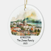 Gepersonaliseerd Kingston Ornament, Jamaica Keramisch Ornament (Links)