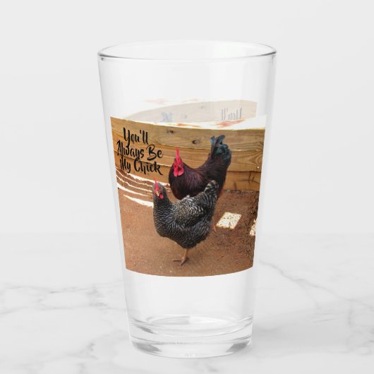 Gepersonaliseerd kip - Boerderij levensreeks - gla Glas (Achterkant)