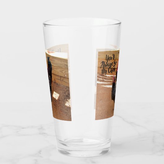 Gepersonaliseerd kip - Boerderij levensreeks - gla Glas (Rechts)