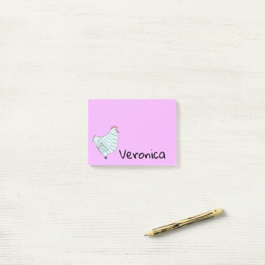 Gepersonaliseerd kip post-it® notes (Op bureau)
