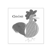 Gepersonaliseerd kippenontwerp rubberstempel (Afrduk)