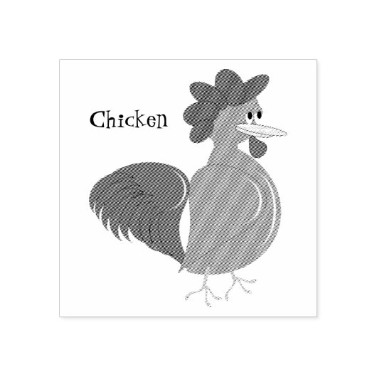Gepersonaliseerd kippenontwerp rubberstempel (Afrduk)