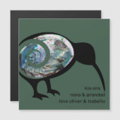 GEPERSONALISEERD KIWI BLACK PAUA FERN KORU NEW ZEA (Voorkant / Achterkant)