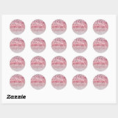 Gepersonaliseerd Klaar om Baby shower te Poppen Ro Ronde Sticker (Vel)