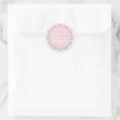 Gepersonaliseerd Klaar om te Poppen Baby shower Ro Ronde Sticker (Tas)