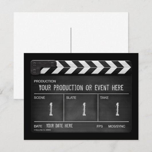 Gepersonaliseerd klapperbord/briefkaart van leiste briefkaart (Voorkant / Achterkant)