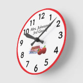 Gepersonaliseerd klaslokaal ronde klok (Hoek)