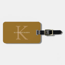 Gepersonaliseerd Klassiek Goud Monogram Bagagelabel