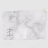 Gepersonaliseerd Klassiek monogram en de Marmer va Golfhanddoek (Horizontaal)