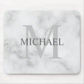 Gepersonaliseerd Klassiek monogram en de Marmer va Muismat (Voorkant)