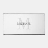 Gepersonaliseerd Klassiek monogram en naam Bureaumat (Voorkant)