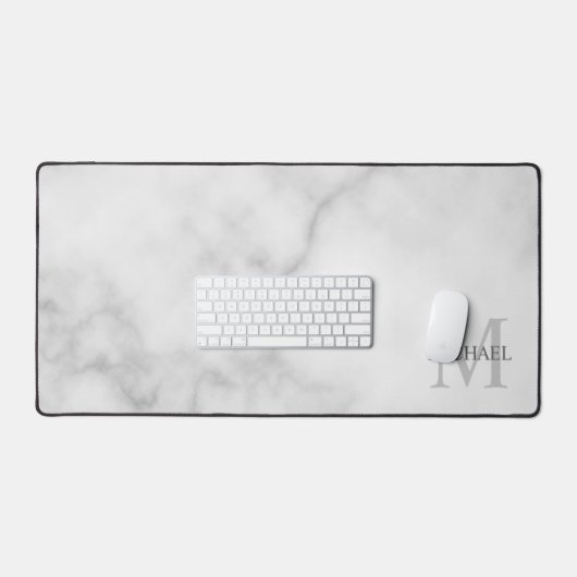 Gepersonaliseerd Klassiek monogram en naam Bureaumat (Keyboard & Muis)