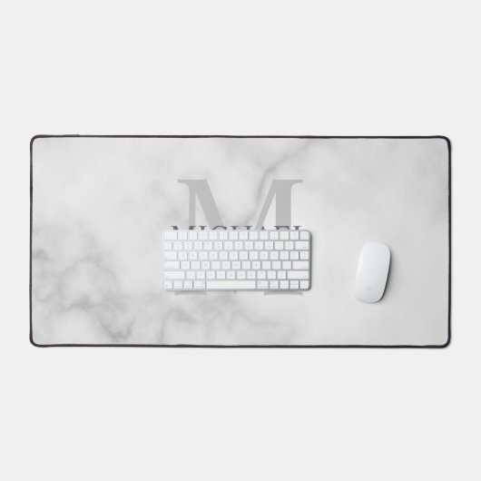 Gepersonaliseerd Klassiek monogram en naam Bureaumat (Keyboard & Muis)