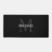 Gepersonaliseerd Klassiek monogram en naam Bureaumat (Voorkant)