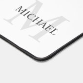 Gepersonaliseerd Klassiek monogram en naam Bureaumat (Hoek)