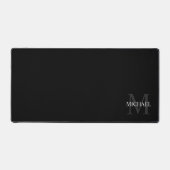 Gepersonaliseerd Klassiek monogram en naam Bureaumat (Voorkant)