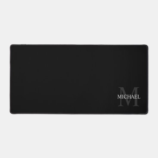 Gepersonaliseerd Klassiek monogram en naam Bureaumat (Voorkant)
