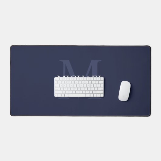 Gepersonaliseerd Klassiek monogram en naam Bureaumat (Keyboard & Muis)