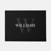 Gepersonaliseerd Klassiek monogram en naam Deurmat (Voorkant)