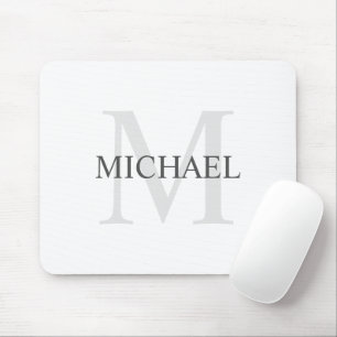 Gepersonaliseerd Klassiek monogram en naam Muismat