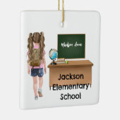 Gepersonaliseerd Klein Kinder Afstuderen / School  Keramisch Ornament (Rechts)