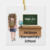 Gepersonaliseerd Klein Kinder Afstuderen / School  Keramisch Ornament (Voorkant)