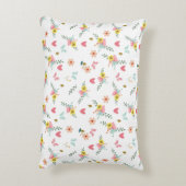 Gepersonaliseerd klein meisje Floral Butterfly Hea Accent Kussen (Achterkant (Verticaal))