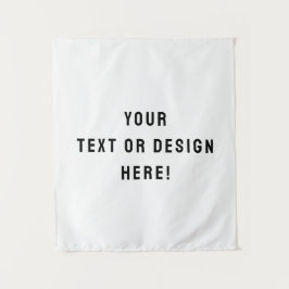 Gepersonaliseerd klein wit wandtapijt ontwerp wandkleed