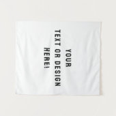 Gepersonaliseerd klein wit wandtapijt ontwerp wandkleed (Voorkant (horizontaal))