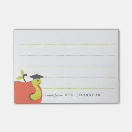 Gepersonaliseerd | Kleine Apple Teacher Stationery Post-it® Notes