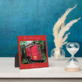 Gepersonaliseerd kleine caravan met rode zigeuner  fotoplaat (Insitu)