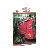 Gepersonaliseerd kleine caravan met rode zigeuner  heupfles (Rechts)