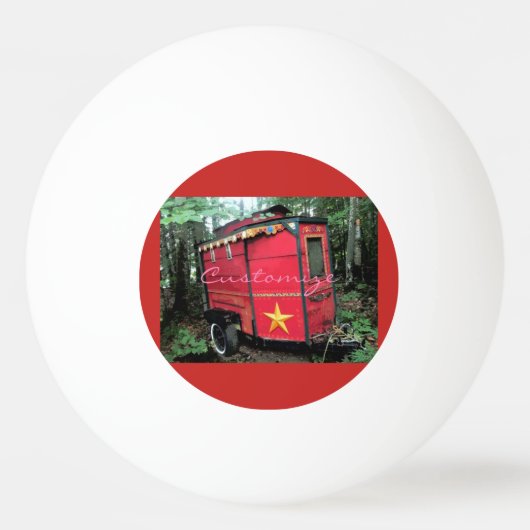 Gepersonaliseerd kleine caravan Thunder_Cove Pingpongbal (Voorkant)