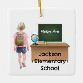 Gepersonaliseerd kleine Kinder basisschool Ornamen Keramisch Ornament (Voorkant)