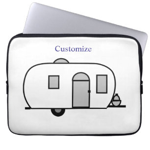 Gepersonaliseerd kleine kleine karavaan met glypsy laptop sleeve