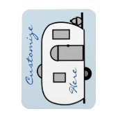 Gepersonaliseerd kleine kleine karavaan met glypsy magneet (Verticaal)